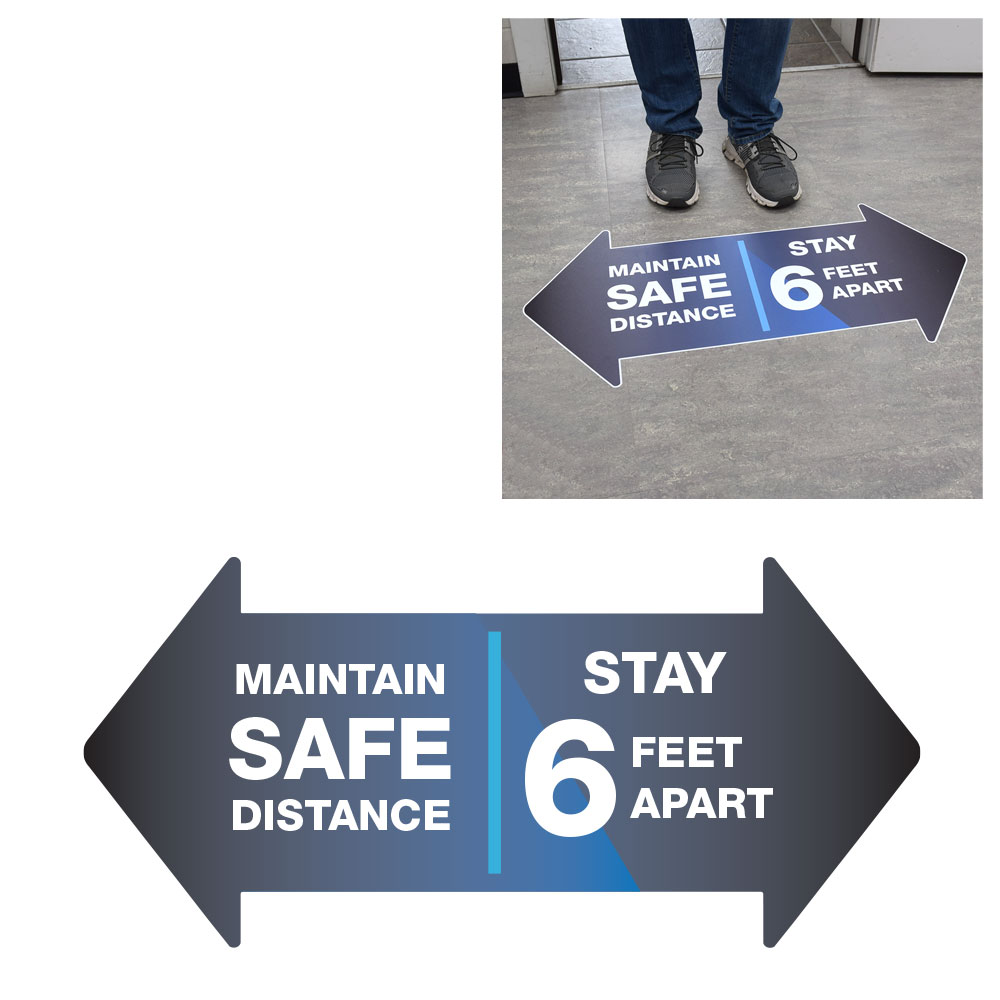 Maintain Social Distance Floor Decals