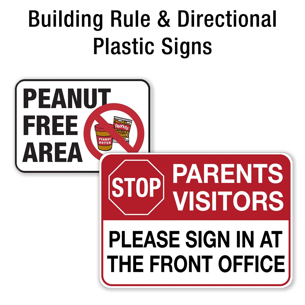 Plastic Facility Management Signs for Schools