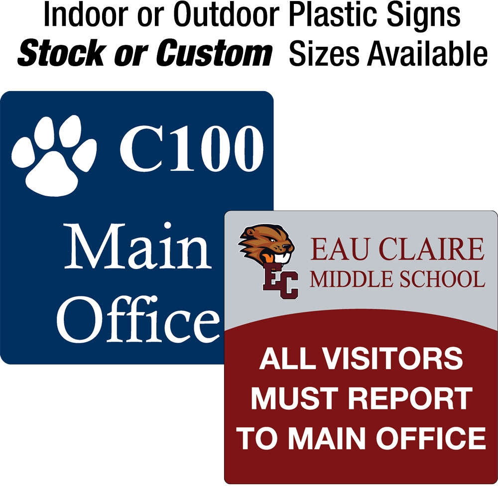 Plastic School Directory & Logo Signs