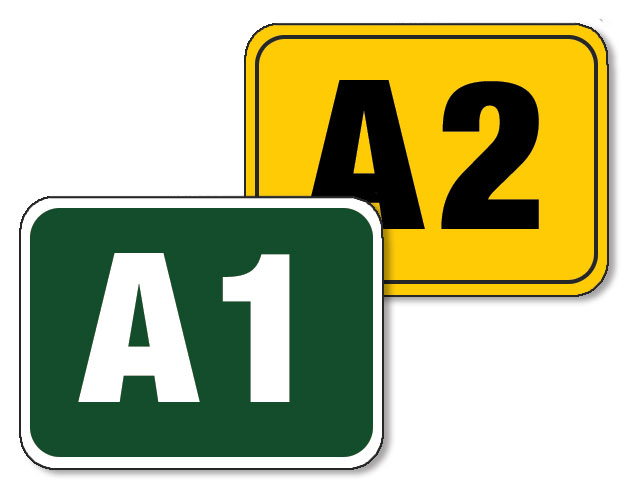 Commercial Exterior Door Number Label Decal Stickers