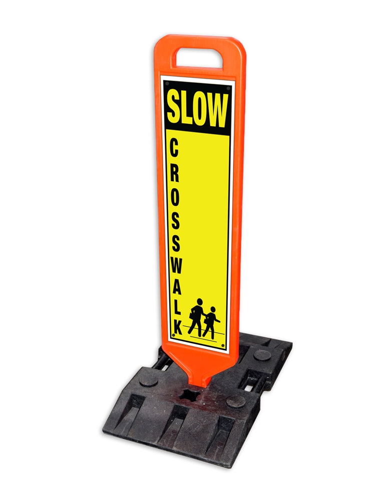 Double-Sided Traffic Sign with Heavy-Duty Base