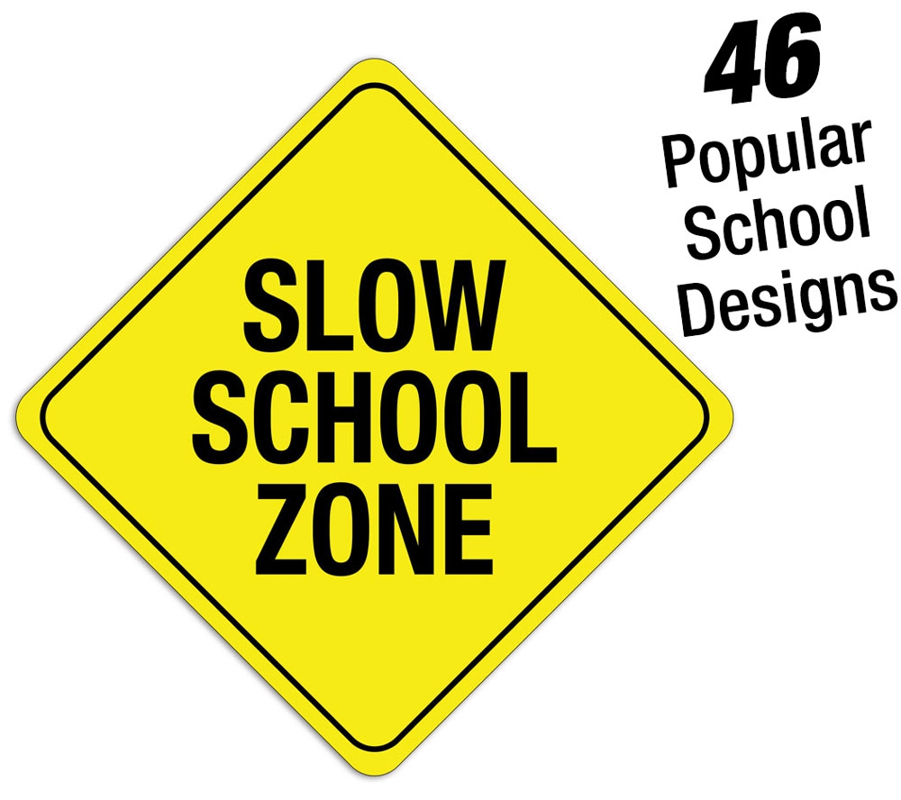 Pedestrian Crosswalk & Slow Zone Message Signs for Schools