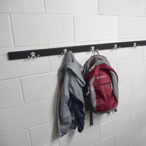 Coat & Backpack Hanging Rails with Hooks