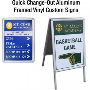Custom Message Signs with Aluminum Display Frame for Schools