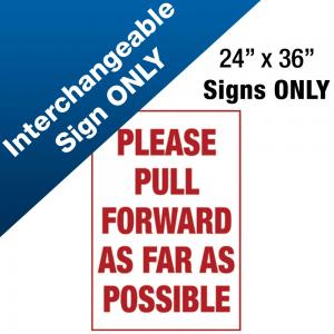 Interchangeable Signs for Roll Away Stanchions