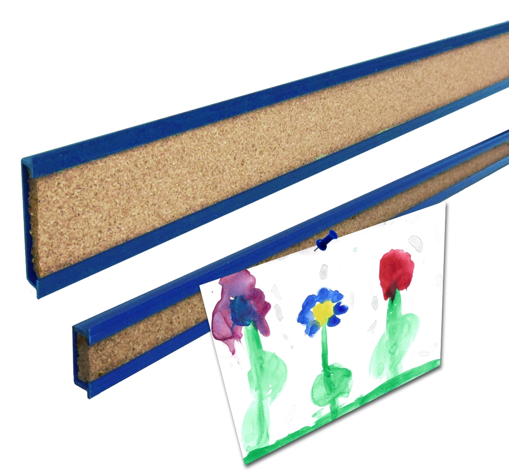 Cork Display Strip - Plastic Frame with Natural Cork