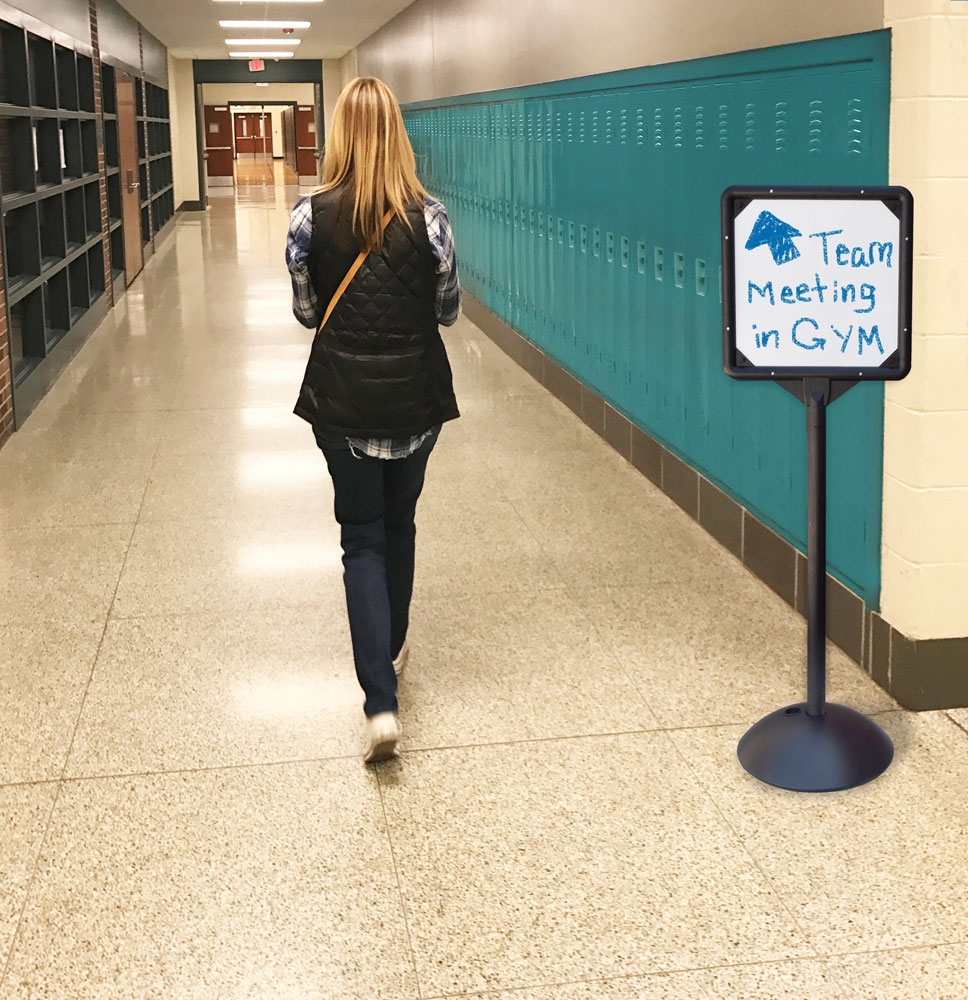 Portable Directional Whiteboard Stanchions