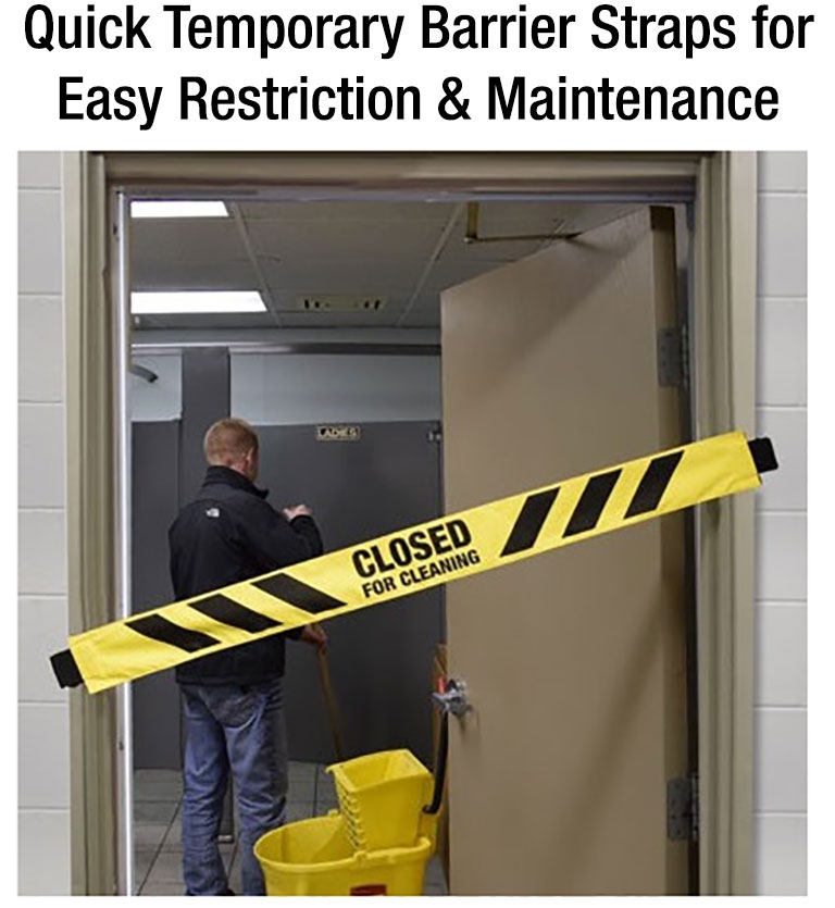 Magnetic Nylon Strap Barrier Signs for Schools