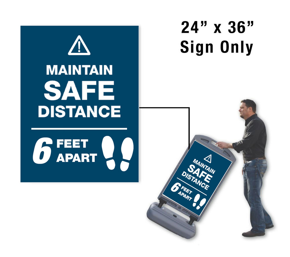 Social Distancing Health and Safety Entrance Signs