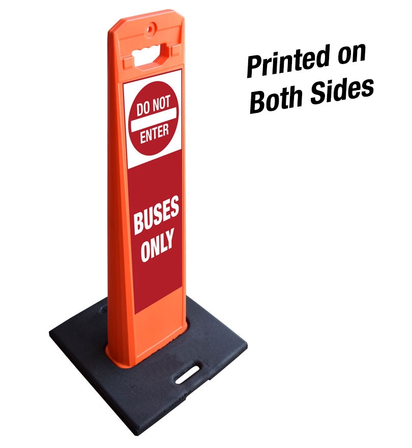 Portable Weighted Signs with Orange Frame