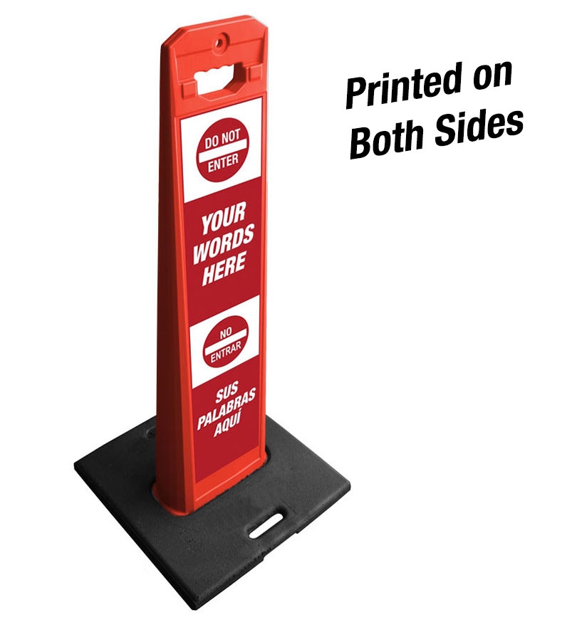 Portable Weighted Signs with Red Frame