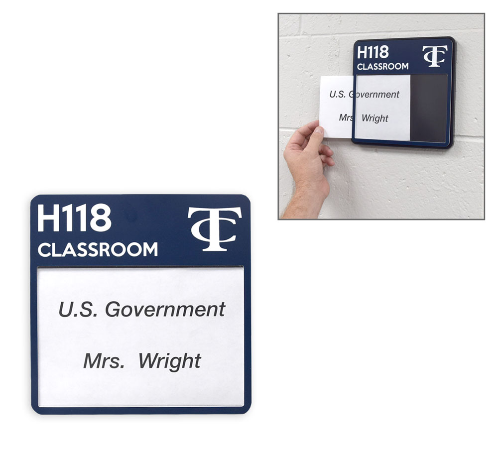 Interior Classroom Identification Signs for Schools