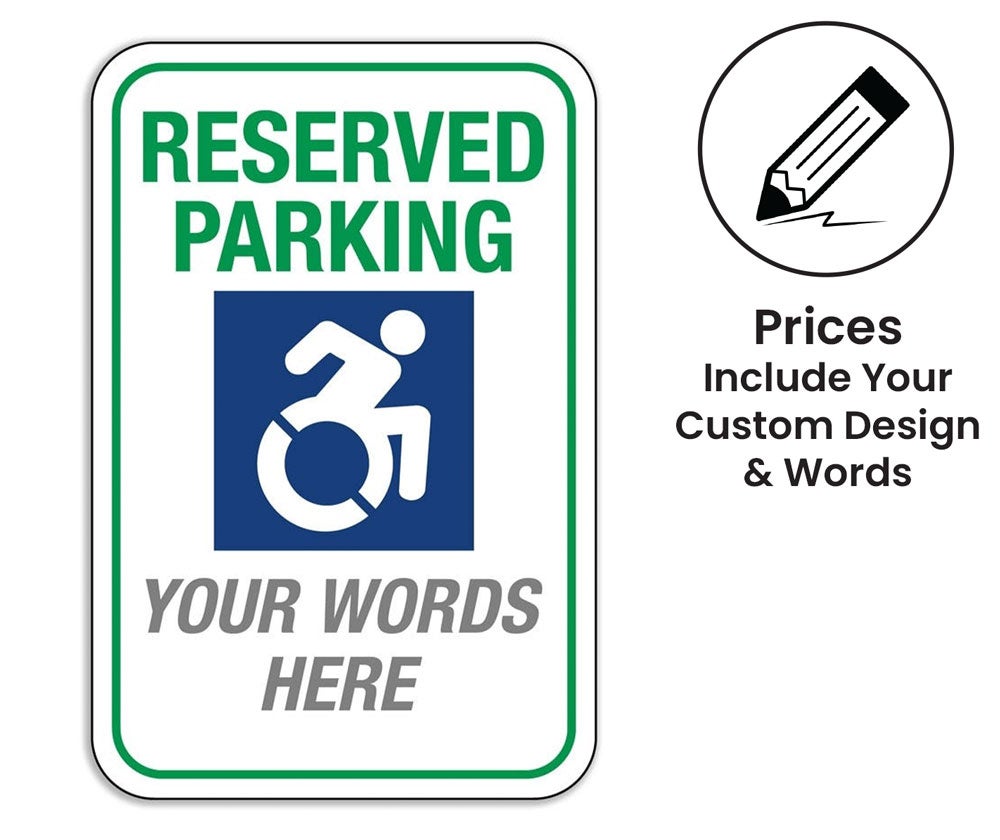 Semi-Custom Handicap & ADA Accessibility Aluminum Signs