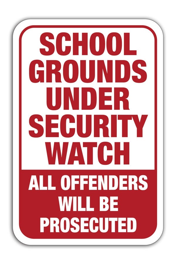 Aluminum Property & Grounds Security Signs