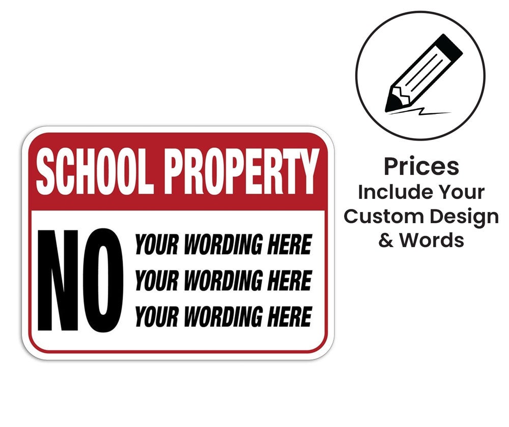 Semi-Custom Facility Management & School Rules & Regulatory Aluminum Signs