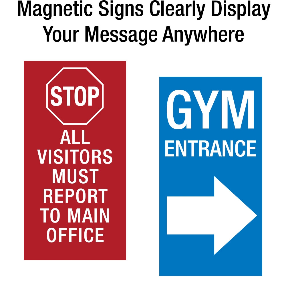 Interchangeable Magnetic Signs for Schools
