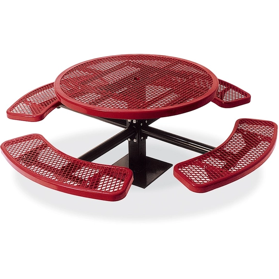 Round Thermoplastic Outdoor Table with Split Benches Round Thermoplastic Outdoor Table with Split Benches for Schools