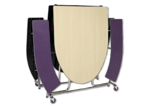 Buy AmTab Elliptical Bench Style Cafeteria Table for Schools AmTab Elliptical Bench Style Cafeteria Table