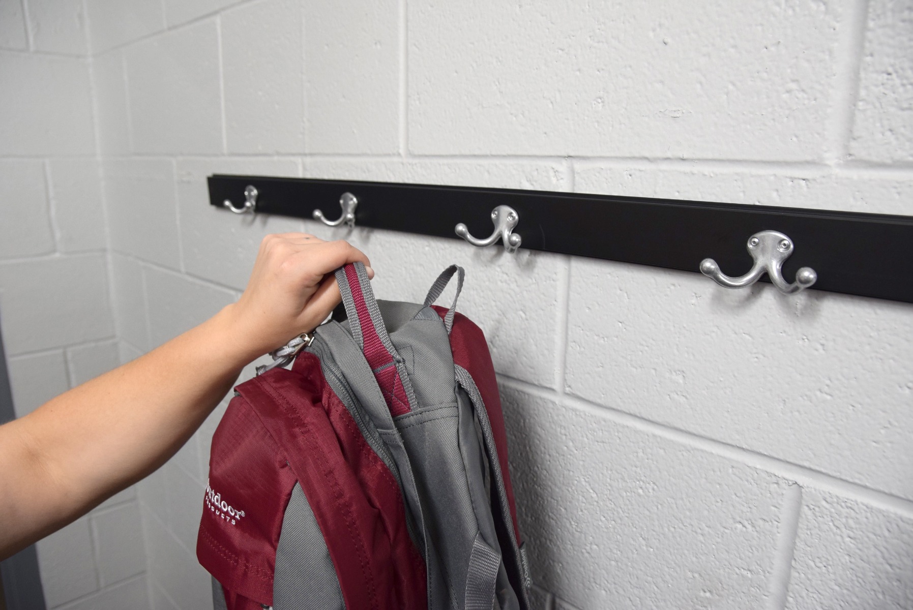 Coat racks, hooks, and hangers help keep classrooms organized