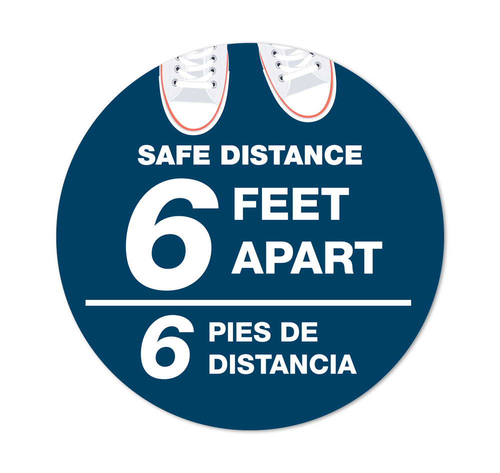 Buy Social Distancing Floor Decals and Tabletop Seating Signs and Decals for your school