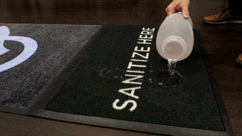 Have confidence that your school can open safely with entrance matting for social distancing and shoe sanitization