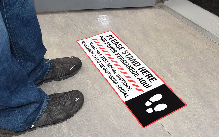 Social Distancing Floor Decals