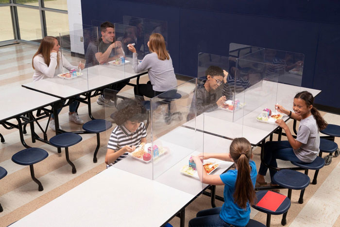 Shop Safety Sneeze Guards or Shield for schools - desks, tables, and counter top shields