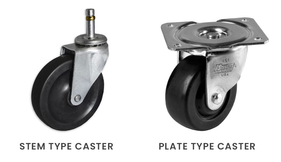 Stem and Plate Type Casters