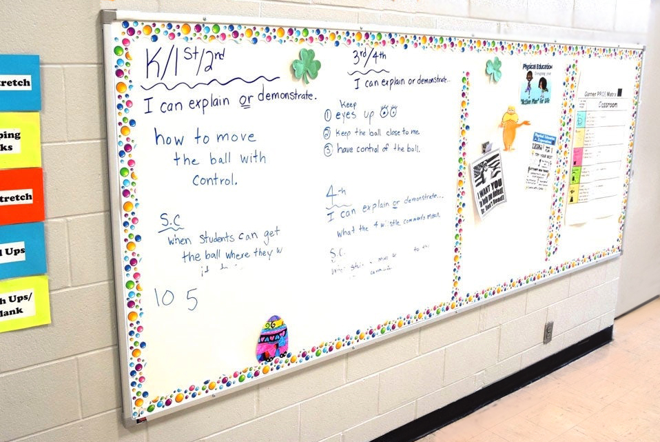 Whiteboards and bulletin boards are essential classroom tools