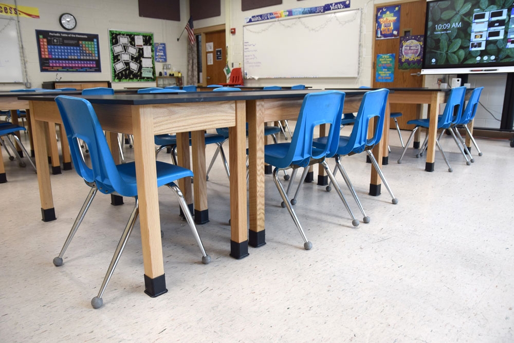 How Floor Scratching Solutions Save You Time & Money - Virco chairs in classroom