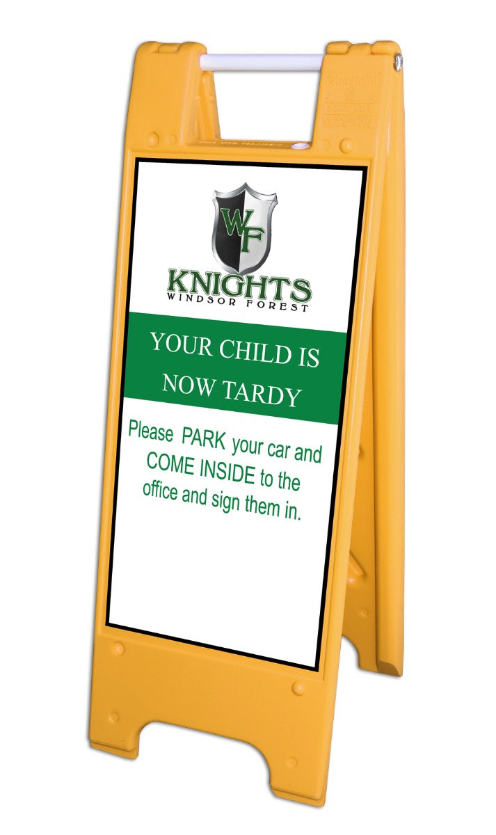 How to Order Custom Signs - Yellow Safety A-Frame Parking Lot Sign