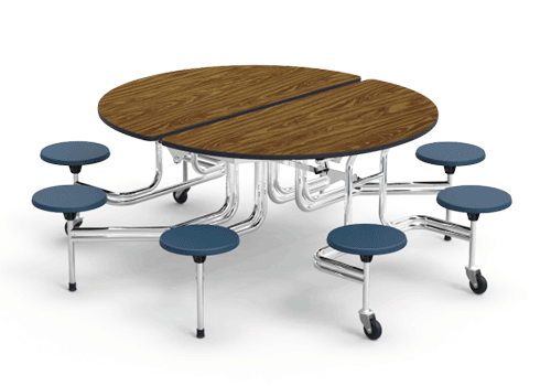 Buy Virco Mobile Folding Cafeteria Tables Oval with Stool Seating for Schools Virco Mobile Folding Cafeteria Tables Oval with Stool Seating