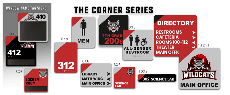 Shop Corner Series Indoor Room Identification Signs Shop Corner Series Indoor Room Identification Signs