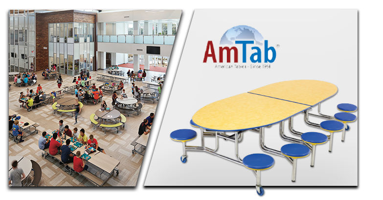 Shop AmTab Mobile Lunch Tables and Folding Cafeteria Tables AmTab Mobile Lunch Tables and Folding Cafeteria Tables