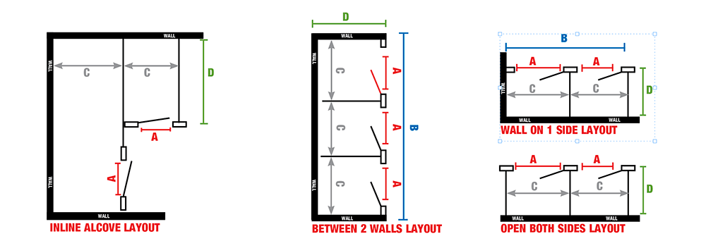 See Common Restroom Toilet Partition Layouts for Schools Common Restroom Toilet Partition Layouts for Schools
