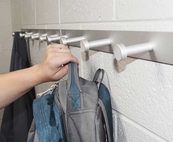 36" Aluminum Coat Rack with Hanging Pegs 36" Aluminum Coat Rack with Hanging Pegs