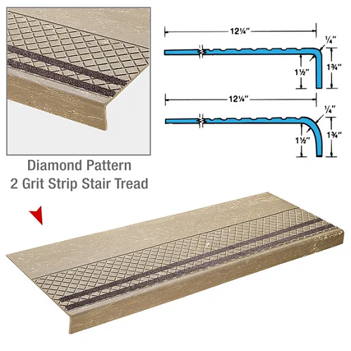 Buy Diamond Design Stair Tread - Two 3/4in. Grit-Strip Model STR620DGS Buy Diamond Design Stair Tread Two 3/4in. Grit-Strip Model STR620DGS