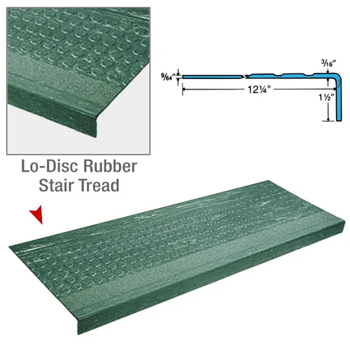 Buy Lo-Disc Rubber Stair Tread with 1-3/4in. Grit Strip Model STR820DGS Buy Lo-Disc Rubber Stair Tread with 1-3/4in. Grit Strip Model STR820DGS