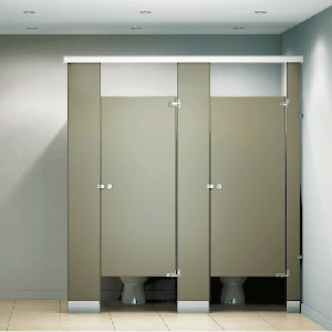 Overhead Headrail Braced Toilet Partitions for School Restrooms Overhead Headrail Braced Toilet Partitions