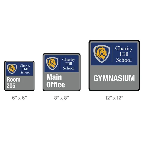Custom Indoor Only School I.D. Sign With Optional Frame & Braille Custom Indoor Only School I.D. Sign With Optional Frame & Braille