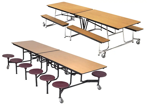 Shop Cafeteria Tables by Style Cafeteria Tables with Benches versus Cafeteria Tables with Stools