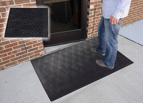 Buy Super Scrape Rubber Hex Pattern Outdoor Mats (Lengths of 2.5ft - 10ft) Super Scrape Rubber Hex Pattern Outdoor Mats (Lengths of 2.5ft - 10ft)