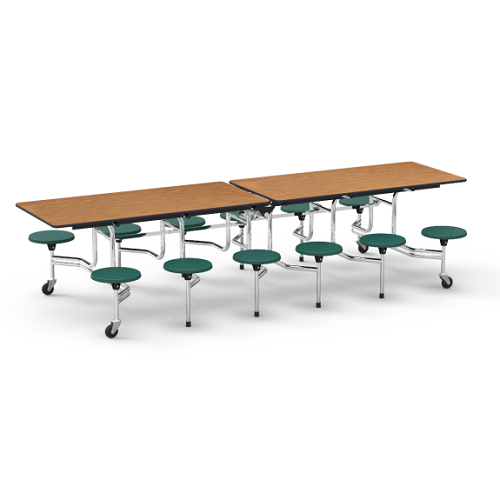 Buy Virco Rectangular Mobile Folding Cafeteria Tables with Stool Seating for Schools Virco Rectangular Mobile Folding Cafeteria Tables with Stool Seating