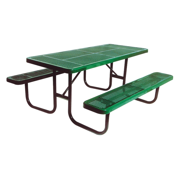 Thermoplastic-Coated Steel Rectangular Outdoor Tables Thermoplastic-Coated Steel Rectangular Outdoor Tables for Schools