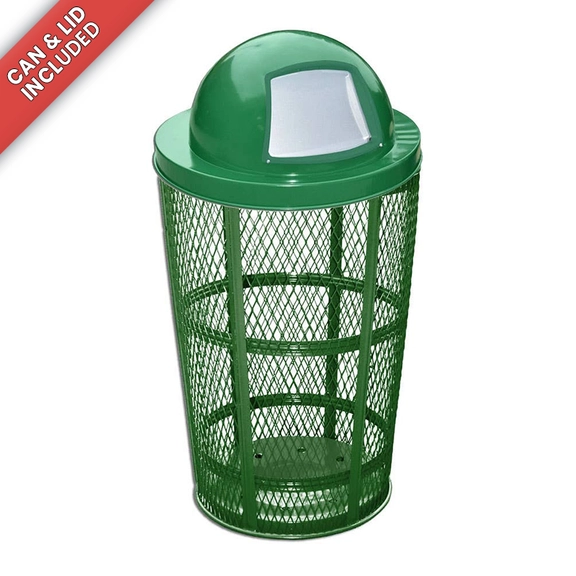 48 Gallon Capacity Reinforced Mesh Steel Trash Receptacles 48 Gallon Capacity Reinforced Mesh Steel Trash Receptacles for Schools
